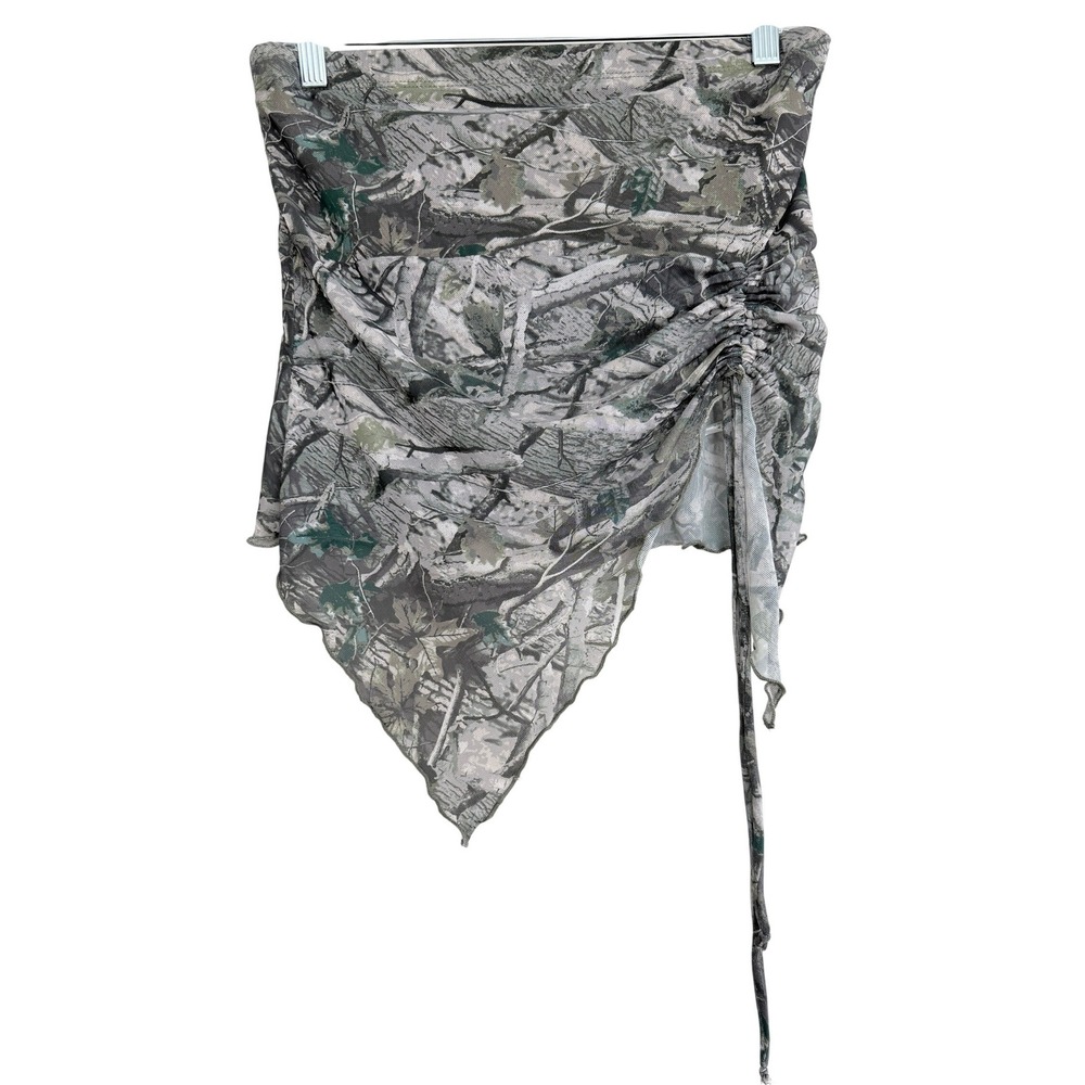 Rebellious Dreamer Camo Strapless Mesh Handkerchief Top‎ Size Large